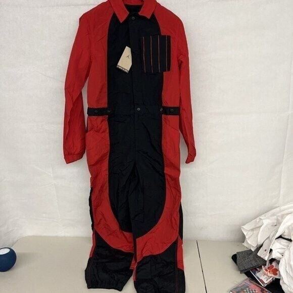 NEW NWT S Small 1 PC Jordan Essential Flight Suit Red Black DJ262-636 Athletic - Picture 4 of 7